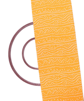 Yellow Colour Bandhani Print Muslin Fabric
